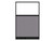 Configurable Acoustic Cubicle Partition Electric Hush Panel‚Äö√ë¬¢ 4' x 6' W/Window Cloud Gray Fabric Frosted Window Black Trim