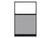Configurable Acoustic Cubicle Partition Electric Hush Panel‚ 4' x 6' W/Window Slate Fabric Clear Window Black Trim