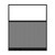 ConfigurablConfigurable Acoustic Cubicle Partition Electric Hush Panel‚ 5' x 6' W/Window Black Fabric Frosted Window Black Trim