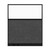 Configurable Acoustic Cubicle Partition Electric Hush Panel‚ 5' x 6' W/Window Cloud Gray Fabric Clear Fluted Window Black Trim