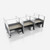 Hush Panel Electric Cubicle 6-pack 6' x 6' x 4' with Window and Desk, Ash Gray Silver Frame