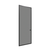Room Divider 360 / StraightWall Door, 7'6" x 33", Light Gray Fluted Polycarbonate