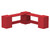 EverBlock Corner Shelving Kit 2 Level Single Corner Kit A Red