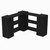 EverBlock Corner Shelving Kit 3 Level Single Corner Kit A Black