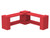 EverBlock Corner Shelving Kit 2 Level Single Corner Kit B Red
