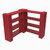 EverBlock Corner Shelving Kit 4 Level Single Corner Kit B Red
