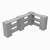 EverBlock Corner Shelving Kit 3 Level Double Corner Kit A Light Gray