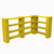 EverBlock Corner Shelving Kit 4 Level Double Corner Kit B Yellow