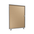 Hush Panel Cubicle Sliding Door, 6'h x 4'w, Silver Trim, Acoustic Control Beige, Right Door