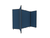 Portable Display Board, Free Standing, 5'9" x 6'2", Black Frame , Fabric Navy