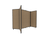 Portable Display Board, Free Standing, 5'9" x 6'2", Black Frame, Fabric Latte