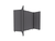 Portable Display Board, Free Standing, 5'9" x 6'2", Black Frame, Fabric Ash Gray