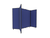 Portable Display Board, Free Standing, 6'5" x 6'2", Black Frame, Fabric Royal Blue