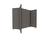 Portable Display Board, Free Standing, 6'5" x 6'2", Black Frame, Fabric Mocha