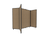 Portable Display Board, Free Standing, 6'5" x 6'2", Black Frame, Fabric Latte