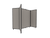Portable Display Board, Free Standing, 6'5" x 6'2", Black Frame, Fabric Warm Pebble