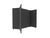 Portable Display Board, Free Standing, 6'5" x 6'2", Black Frame, Fabric Black