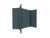 Portable Display Board, Free Standing, 6'5" x 6'2", Black Frame, Fabric Caribbean
