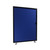 Hush Panel Cubicle Sliding Door, 6'h x 4'w, Matte Black Trim, Acoustic Control Navy Blue, Right Door