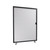 Hush Panel Cubicle Sliding Door, 6'h x 4'w, Matte Black Trim, Acoustic Control Marble Gray, Right Door