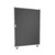 Hush Panel Cubicle Sliding Door, 6'h x 4'w, Silver Trim, Acoustic Control Dark Gray, Left Door
