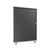 Hush Panel Cubicle Sliding Door, 6'h x 4'w, Silver Trim, Acoustic Control Dark Gray, Right Door