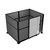 Hush Panel Electric Cubicle Sliding Door KIT, 6'h x 8'w x 6'd, Matte Black Trim, Frosted Poly, 6'h x 4'w Right Door, Fabric Ash Gray
