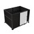 Hush Panel Electric Cubicle Sliding Door KIT, 6'h x 8'w x 6'd, Matte Black Trim, Frosted Poly, 6'h x 4'w Right Door, Fabric Black