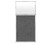 Hush Panel 6'h x 3'w Acoustic Control Dark Gray with Frosted Poly (Non-Electric)
