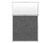Hush Panel 6'h x 4'w Acoustic Control Dark Gray with Frosted Poly (Non-Electric)