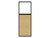 Hush Panel 6'h x 2'w Acoustic Control Beige with Clear Poly (Non-Electric) with Matte Black Frame