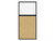 Hush Panel 6'h x 3'w Acoustic Control Beige with Frosted Poly (Non-Electric) with Matte Black Frame
