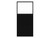 Hush Panel 6'h x 3'w Acoustic Control Black with Clear Poly (Non-Electric) with Matte Black Frame