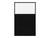 Hush Panel 6'h x 4'w Acoustic Control Black with Frosted Poly (Non-Electric) with Matte Black Frame