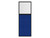 Hush Panel 6'h x 2'w Acoustic Control Blue with Fluted Poly (Non-Electric) with Matte Black Frame
