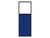 Hush Panel 6'h x 2'w Acoustic Control Blue with Clear Poly (Non-Electric) with Matte Black Frame