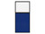 Hush Panel 6'h x 3'w Acoustic Control Blue with Frosted Poly (Non-Electric) with Matte Black Frame