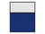 Hush Panel 6'h x 5'w Acoustic Control Blue with Fluted Poly (Non-Electric) with Matte Black Frame
