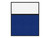Hush Panel 6'h x 5'w Acoustic Control Blue with Frosted Poly (Non-Electric) with Matte Black Frame