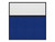 Hush Panel 6'h x 6'w Acoustic Control Blue with Fluted Poly (Non-Electric) with Matte Black Frame