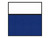 Hush Panel 6'h x 6'w Acoustic Control Blue with Clear Poly (Non-Electric) with Matte Black Frame