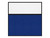 Hush Panel 6'h x 6'w Acoustic Control Blue with Frosted Poly (Non-Electric) with Matte Black Frame