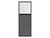 Hush Panel 6'h x 2'w Acoustic Control Dark Gray with Fluted Poly (Non-Electric) with Matte Black Frame