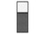 Hush Panel 6'h x 2'w Acoustic Control Dark Gray with Frosted Poly (Non-Electric) with Matte Black Frame