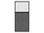 Hush Panel 6'h x 3'w Acoustic Control Dark Gray with Fluted Poly (Non-Electric) with Matte Black Frame