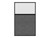 Hush Panel 6'h x 4'w Acoustic Control Dark Gray with Fluted Poly (Non-Electric) with Matte Black Frame