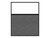 Hush Panel 6'h x 5'w Acoustic Control Dark Gray with Clear Poly (Non-Electric) with Matte Black Frame