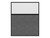 Hush Panel 6'h x 5'w Acoustic Control Dark Gray with Fluted Poly (Non-Electric) with Matte Black Frame