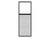 Hush Panel 6'h x 2'w Acoustic Control Marble Gray with Clear Poly (Non-Electric) with Matte Black Frame