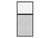Hush Panel 6'h x 3'w Acoustic Control Marble Gray with Frosted Poly (Non-Electric) with Matte Black Frame